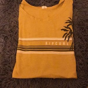 Rip curl yellow shirt with Palm trees